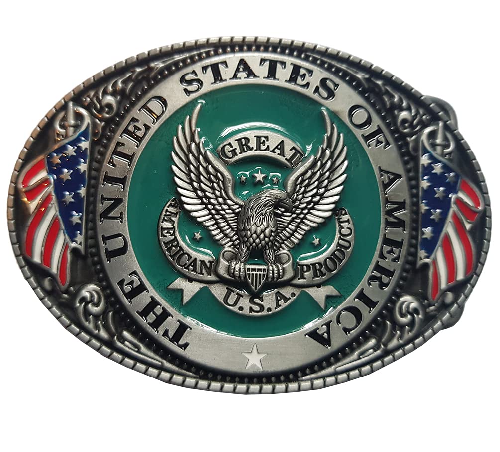 Schnalle123 Boucle de ceinture U.S.A. Amerika USA 3D pour ceinture interchangeable - Boucle modèle 143