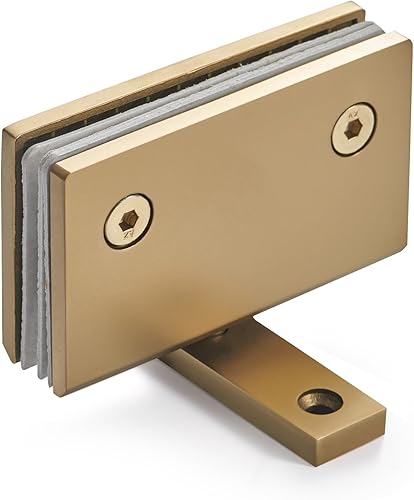 Bisagra para puerta de vidrio de ducha, sólida de una pieza fundida de precisión con acero inoxidable 304 de 0.197 in de grosor, adecuada para