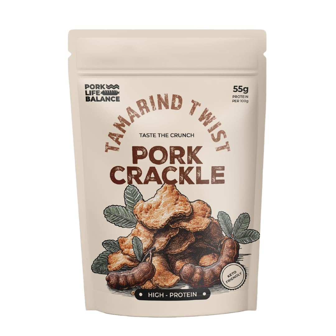 PORK LIFE BALANCE Delicious Pork Crackle (Tamarind Twist, 75 gm) - Ready To Eat Pure Dry Cured Pork Crackles, No Trans Fat, Gluten & Soya Free, Shelf-Stable, Keto Friendly (Pack Of 1)-image-23