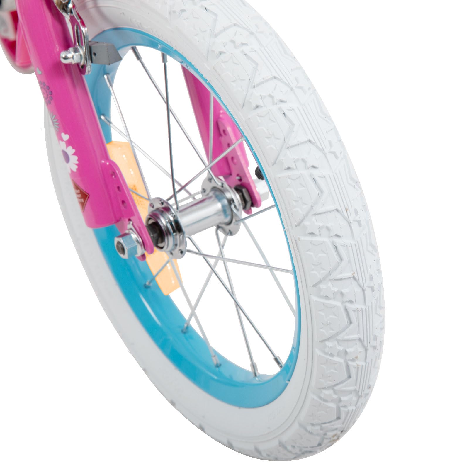 JOYSTAR Bicyclette 12/14/16 pouces pour enfants de 2 à 7 ans avec stabilisateurs, bicyclette pour filles avec panier et serpentins et siège pour poupée
