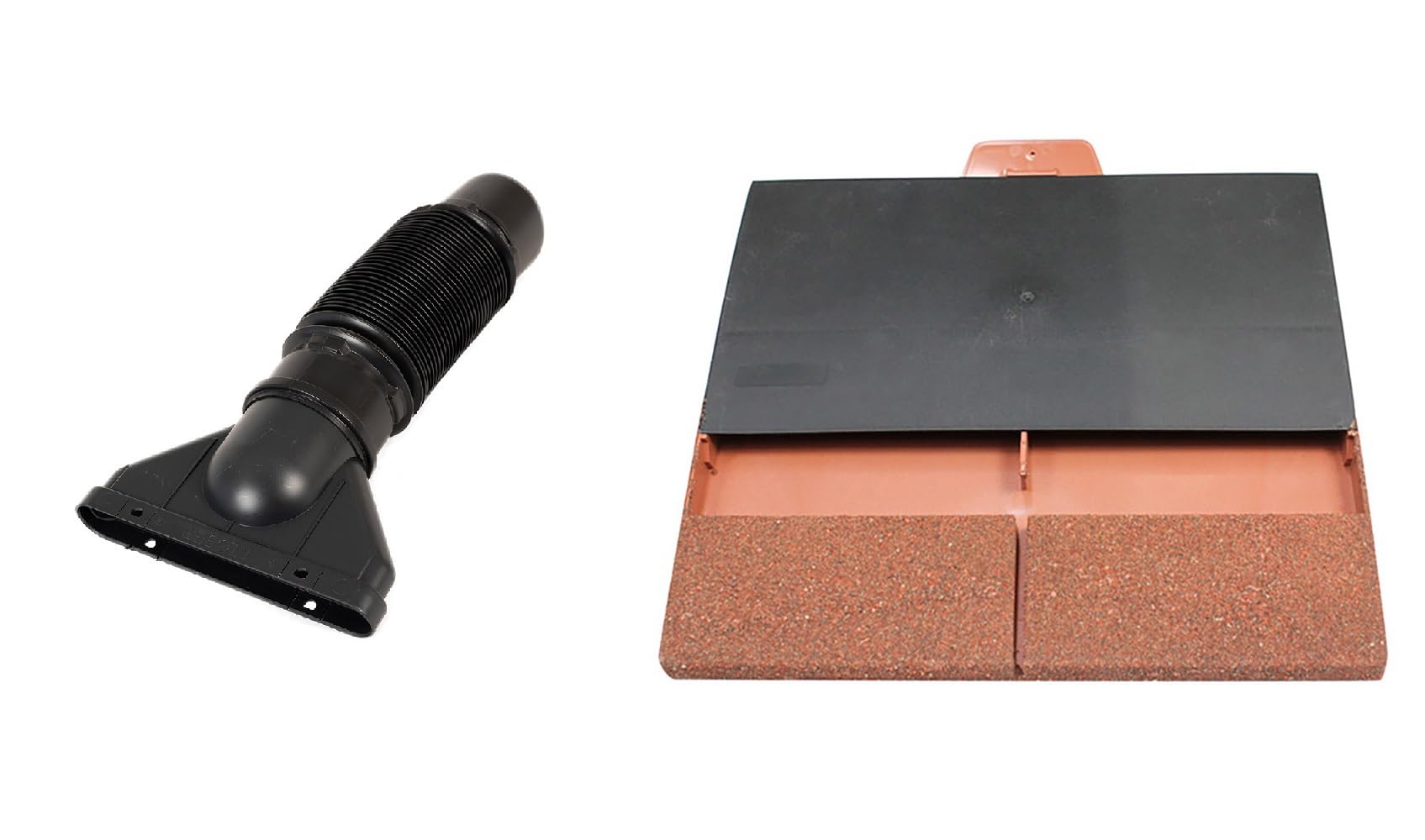 Eroofing Hedgerow Brown Klober Uni-Plain Tile Vent + Adaptor + Flexi To 100Mm (Hedgerow Brown)