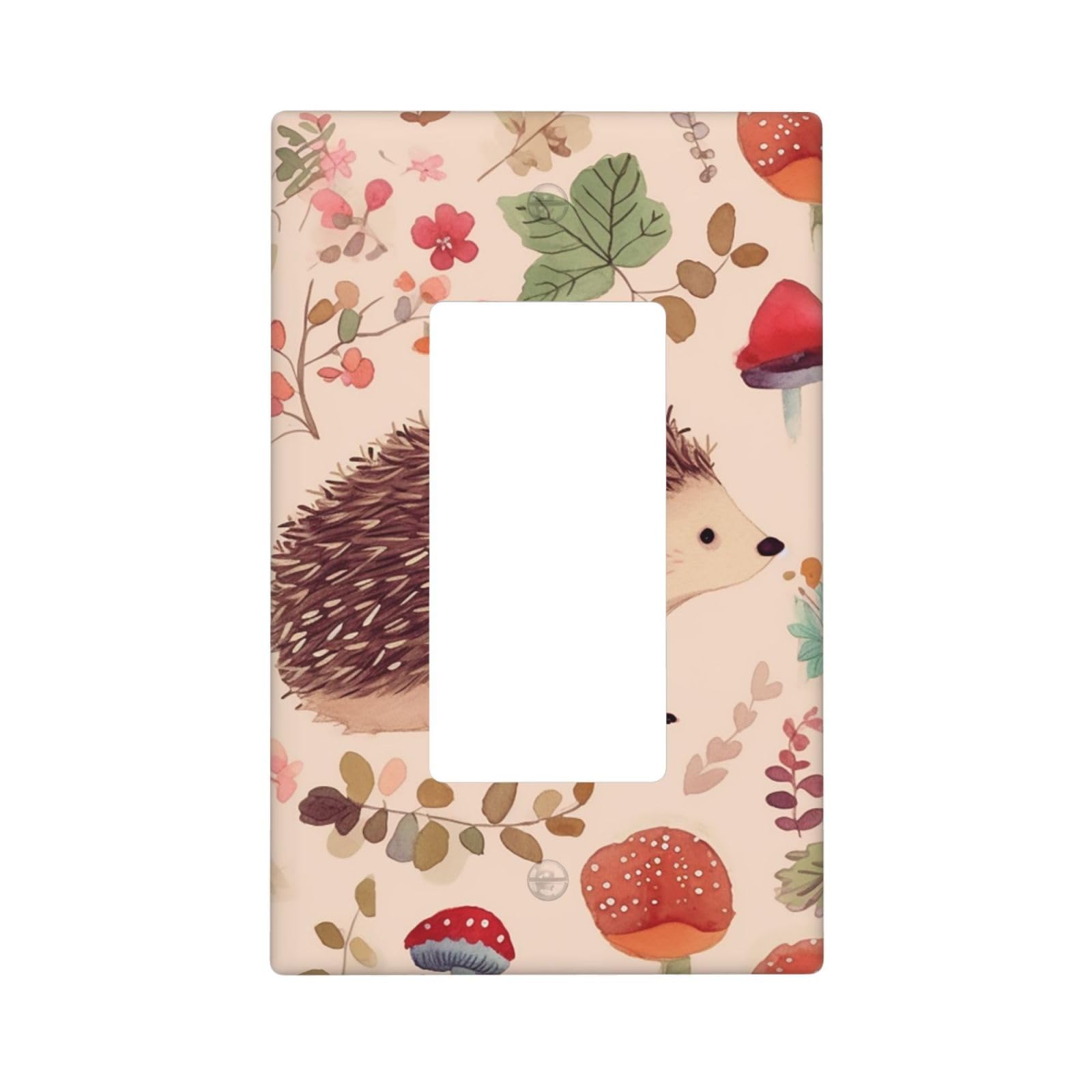 Decorator Wall Plate 1 Gang Light Switch Covers Decorator Receptacle Outlet Covers Lovely Hedgehog Wall Plates for Electrical Outlets Plug Cover Single Rocker Switch Plates
