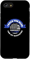 Vista 8 de Funda para iPhone 12 mini I Back The Blue For My Daughter Police Parents
