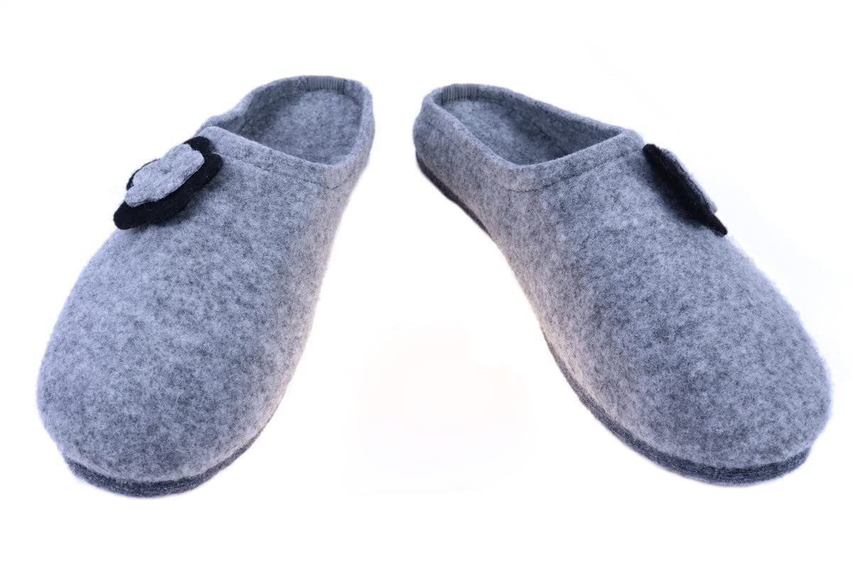 Kapcie damskie zimowe – ciepłe pantofle damskie z filcu wełnianego – filcowe pantofle damskie – damskie kapcie zimowe – ciepłe kapcie damskie, filcowe