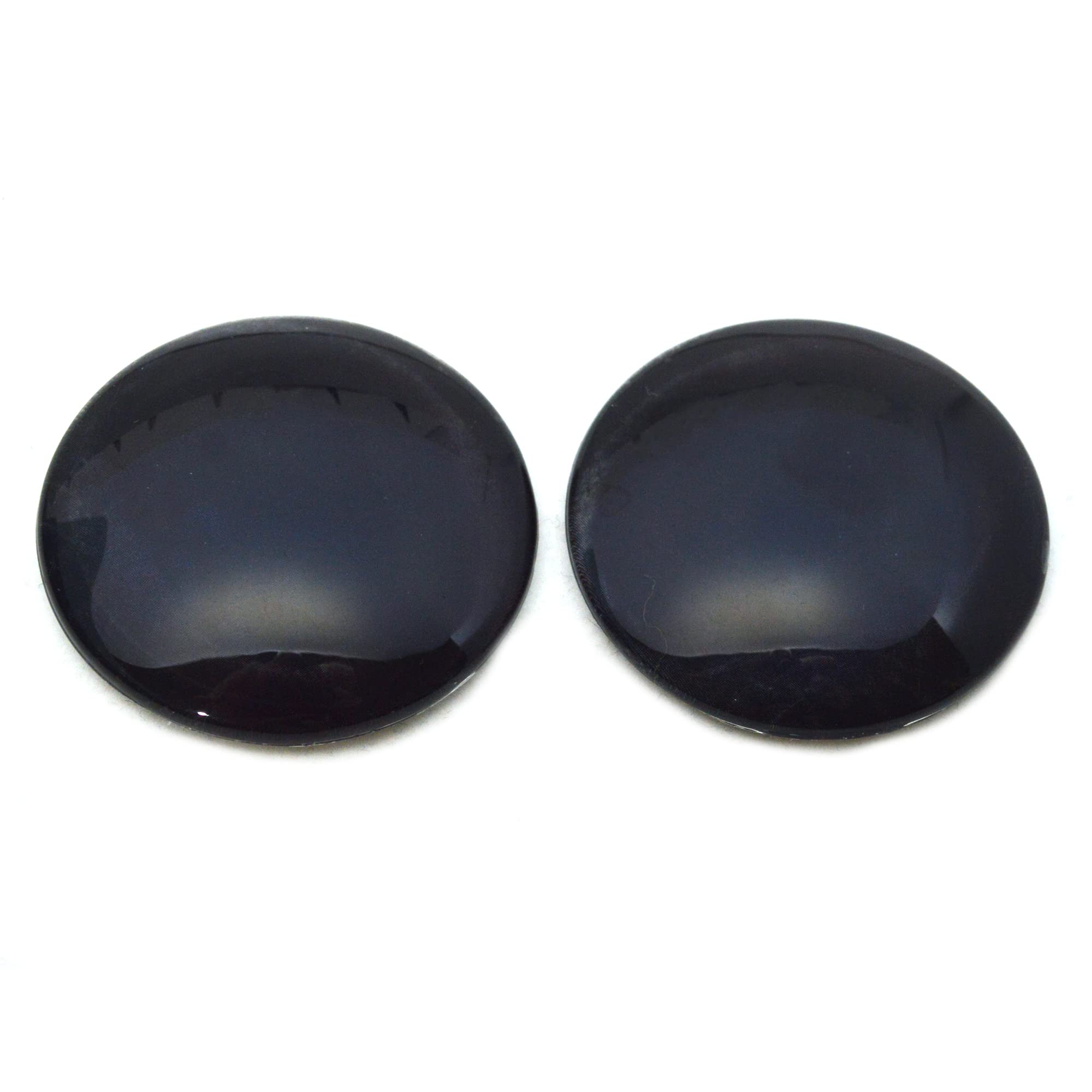 Megan's Beaded Designs Dark Black Barn Owl Realistic Bird Glass Eyes 6mm to 60mm Jewelry Making Art Doll Parts Taxidermy Sculpture Flatback Spooky