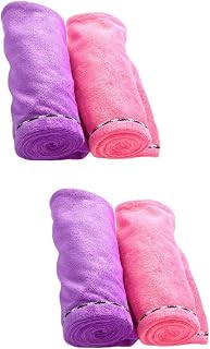 Beavorty 4 Peças كحك العيد Quando A Escuridão Nos Ama Toalha De Cabelo De Microfibra Toalhas Com Capuz Para Secagem Rápida Touca De Cabelo Turbante De Cabelo Envoltório De Secagem Toalha