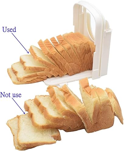 Miniatura 6 de Cortadora de pan Plegable con 5 moldes de diferentes espesores, adecuado para sándwich de pan de bagel casero