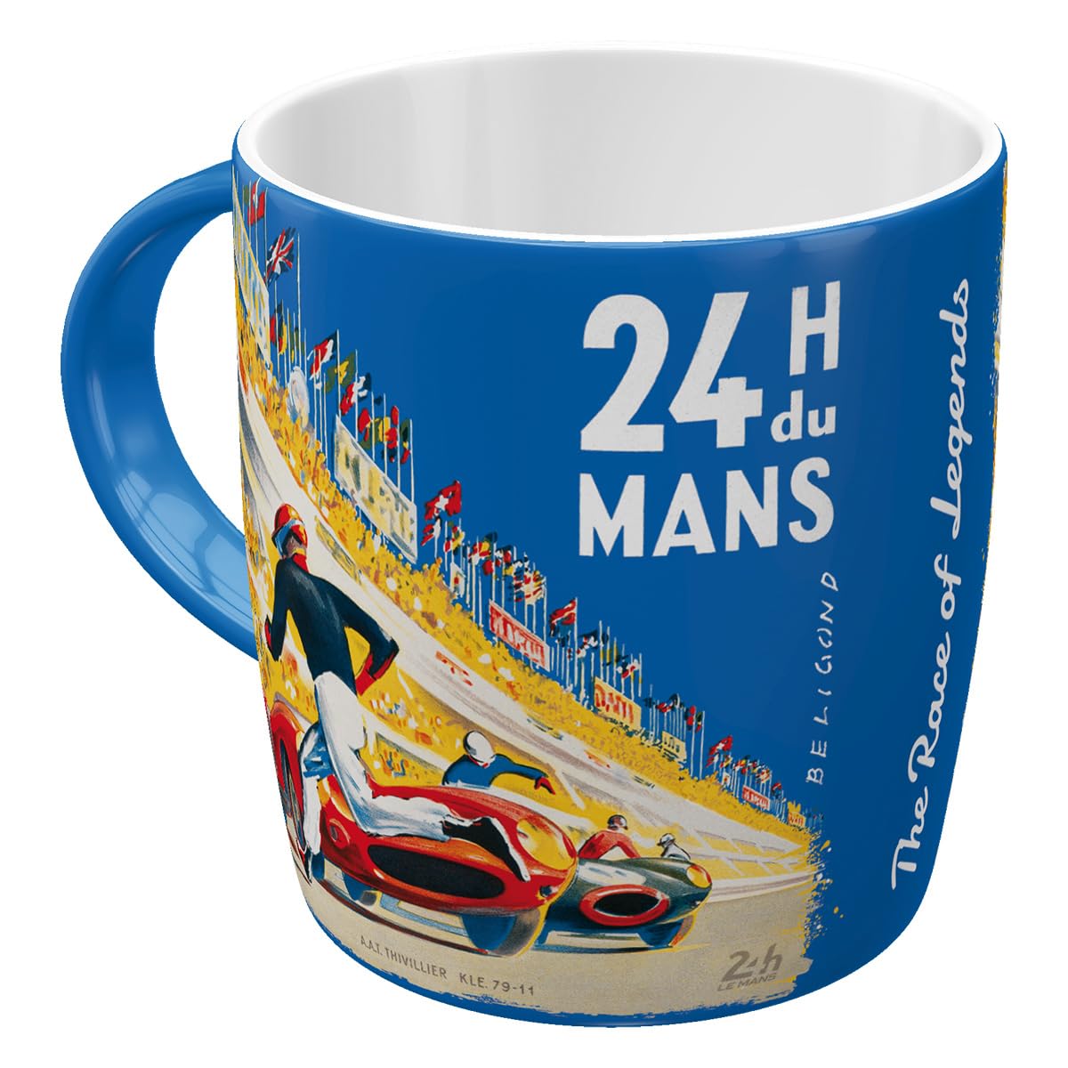 Nostalgic-Art Vintage Design Retro Coffee Mug, 330Ml, 24H Le Mans - Racing Poster Blue - Gift Idea For Motor Fans Official License Product (Olp) Ceramic Mug
