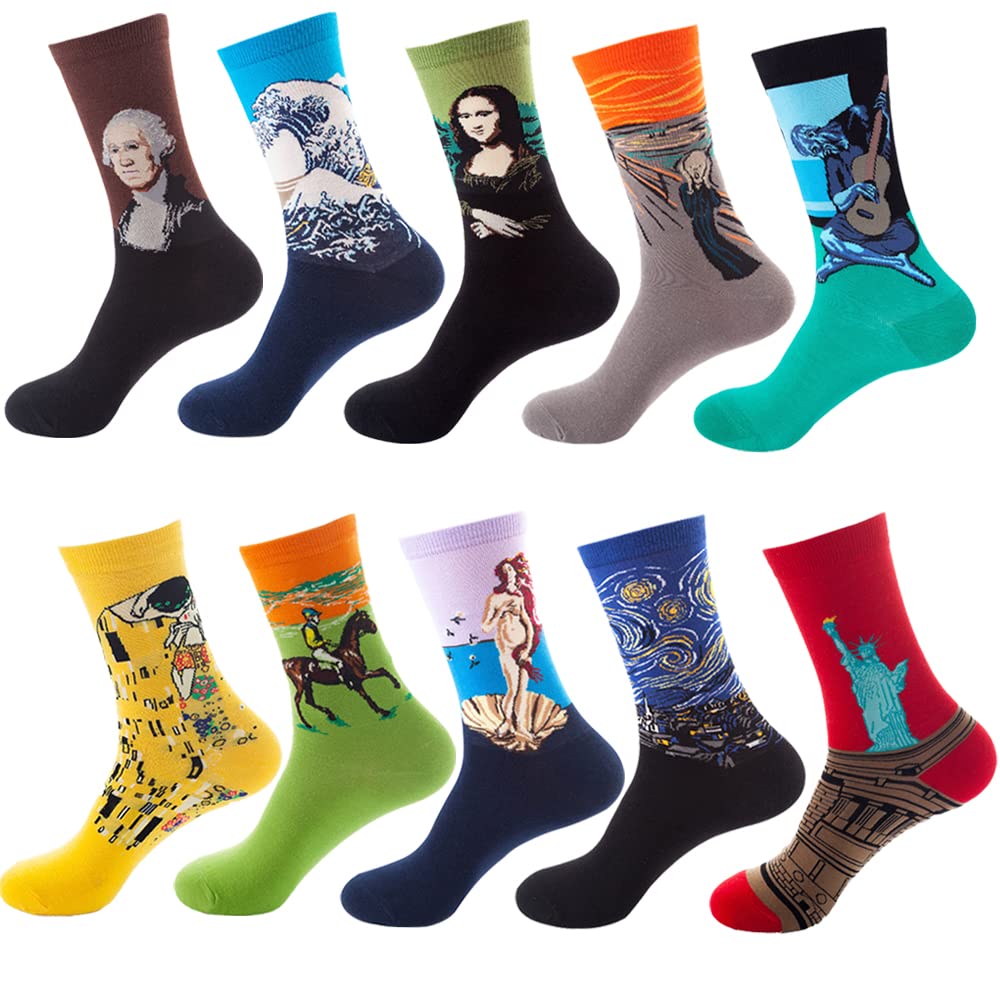 Chaussettes Amusantes Femmes 39 42 Chaussettes Homme Fantaisie Colorées 10 Paires