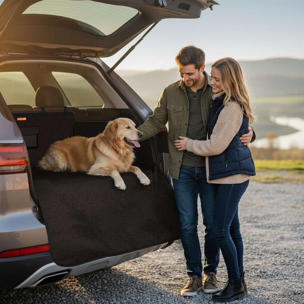 Alfheim Telo Auto per Cani Bagagliaio auto doppio livello Protezione Antiscivolo e Impermeabile Lavabile Durevole Tappetino di Viaggio, Universale per SUV per Auto