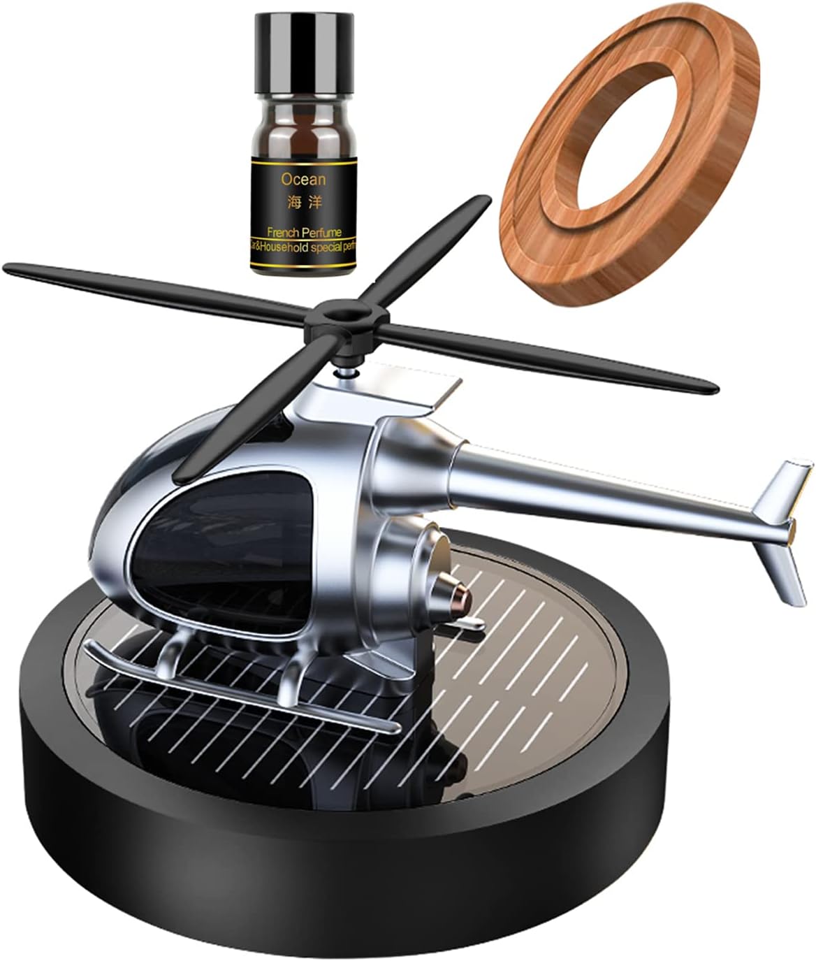 Kwak's Car Air Freshener,Solar Airplane Rotating Car Air Fresheners