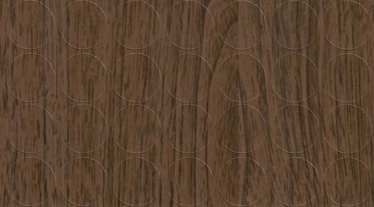 Foldecor Natural Walnut 20Mm Self-Adhesive Furniture Screw Hole Cover Caps 28 Pcs, Acrylic, Durable, Thin, Perfect For Shelves, Camlock, Confirmates, Egger Compatible