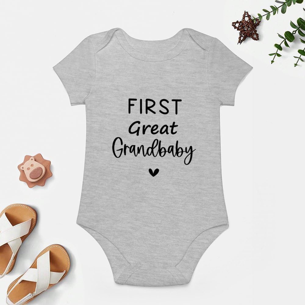 First Great Grandbaby Pregnancy Announcement for Great Grandparents Baby Romper Newborn Outfits Infant Clothes - Image 4