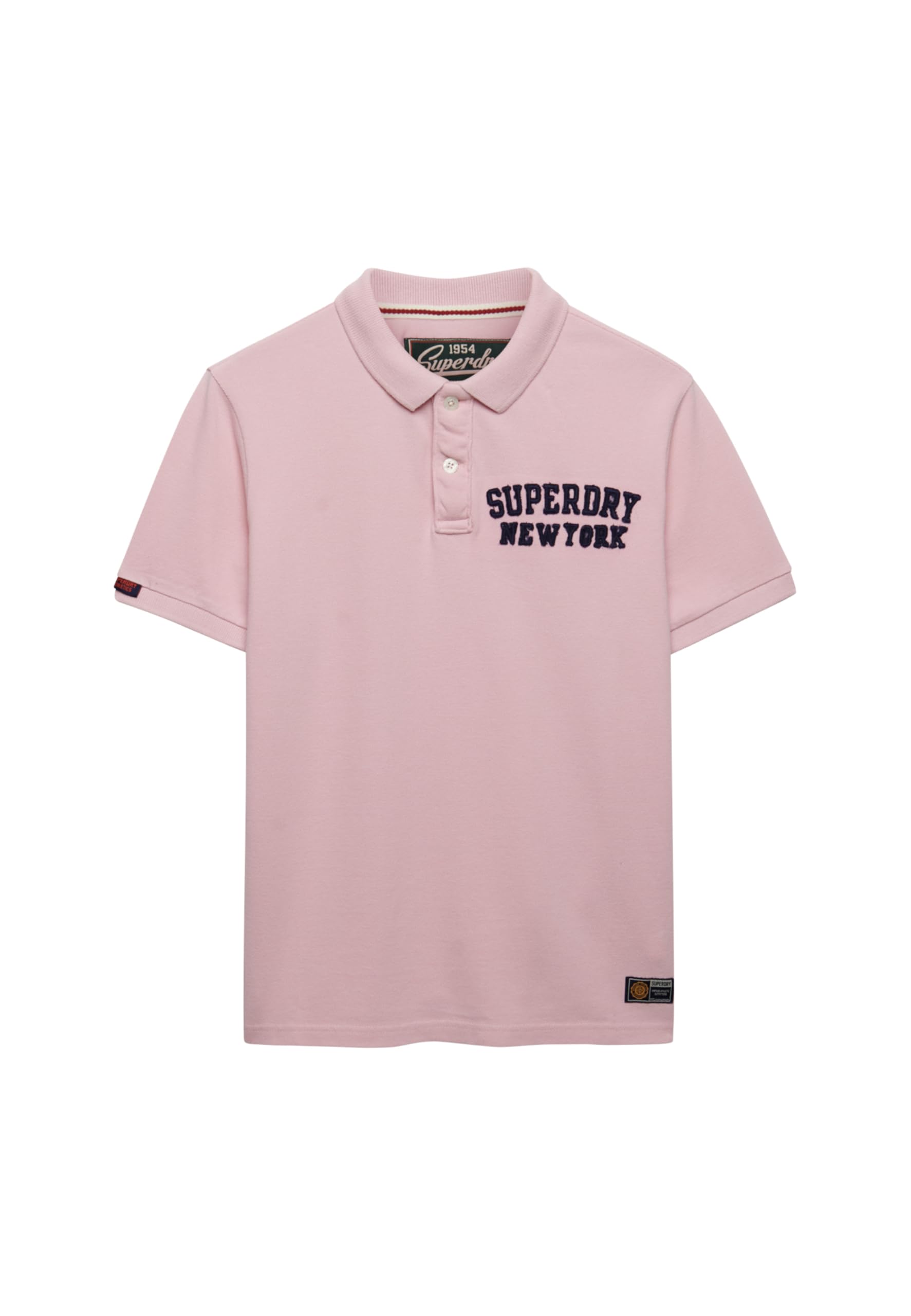 Superdry Men's Montauk Pink Vintage Athletic Polo Shirt, 3XL