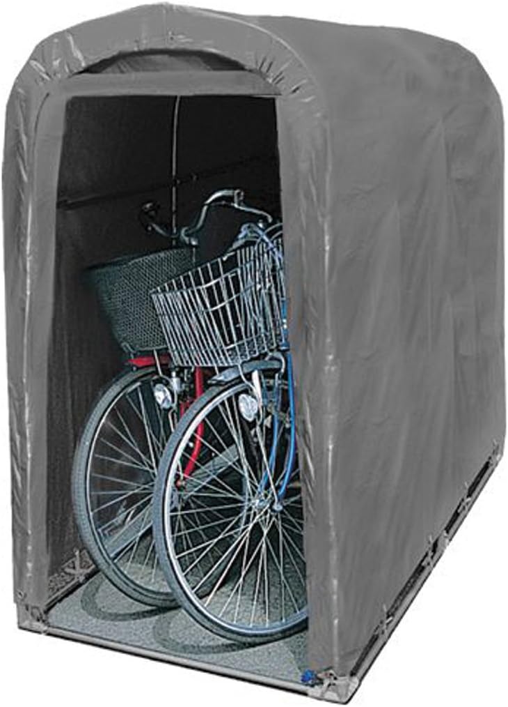 南榮工業(Nan-a Corporation) サイクルハウス 2台用GU 本体一式 グレー 自転車 バイク 農機具 倉庫 収納庫