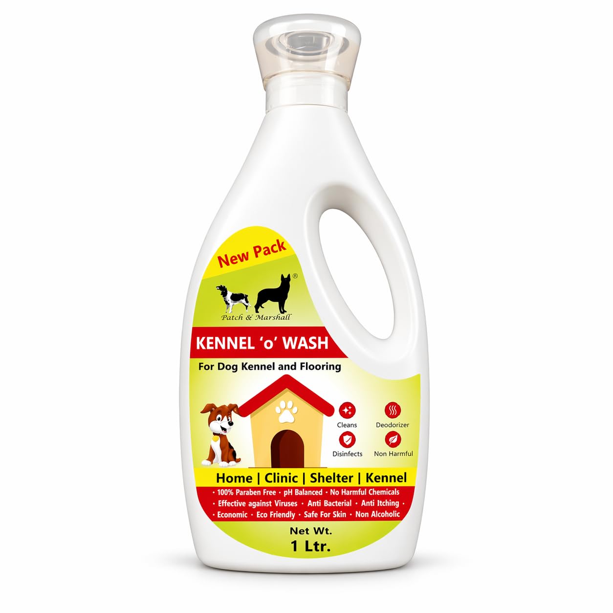 Patch & Marshall Pet Area Cleaner & Odor Neutralizer for Dogs & Cats | Kennel, Floor & Litter Area Cleaner | Removes Pet Odour & Stains | Safe, Non-Toxic Formula, Citrus - 1000 ml