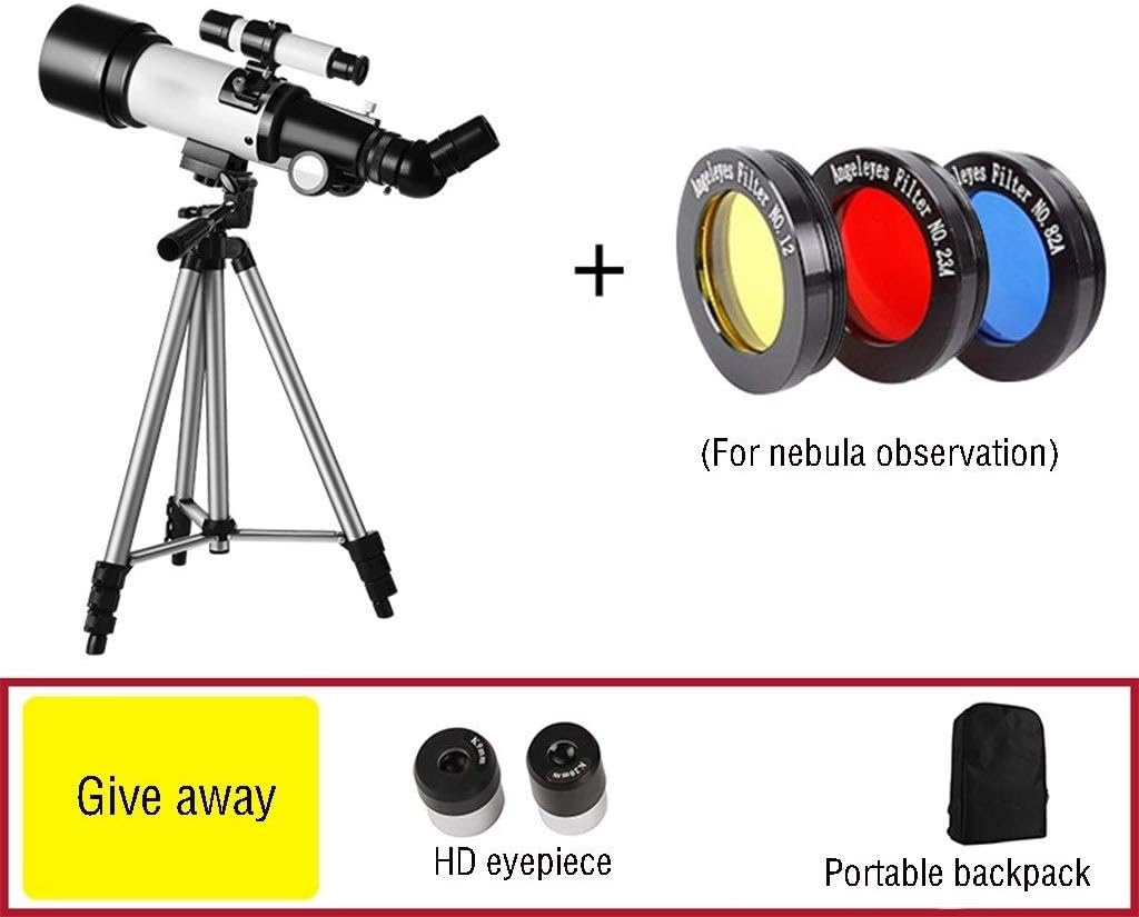 Kids Telescope, Telescopes for Astronomy Beginners,50-100mm Caliber Mount Astronomical Refracting Telescope for Kids,Travel Telescope with Tripod,Carry Bag and HD Eyepiece (Color : Package D)