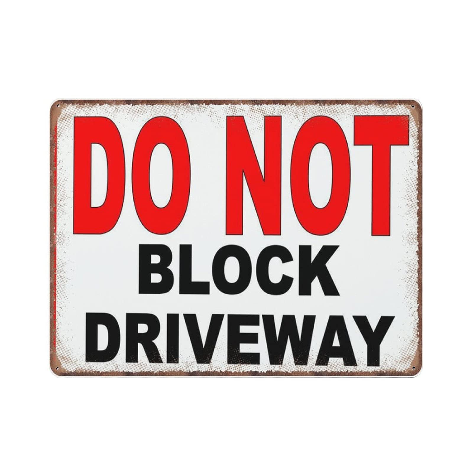 rayprint DoBlock Driveway Tin Signs Retro Funny Metal Sign Vintage Poster Wall Art for Kitchen Garden Bathroom Farm Home Coffee Decor Tin Sign, 30x40 cm