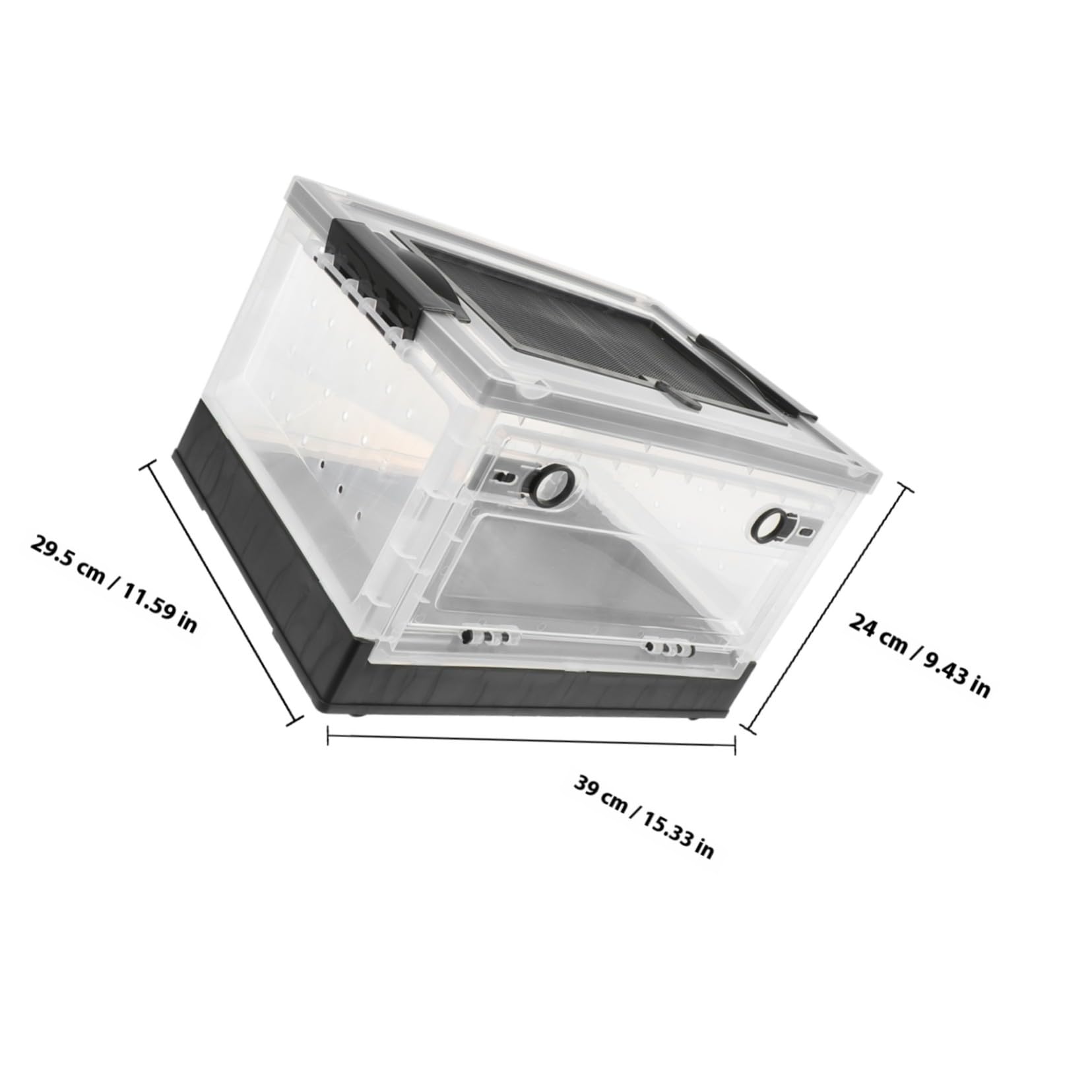 Jaula Ventilación Plegable para Hámster Negra de Plástico