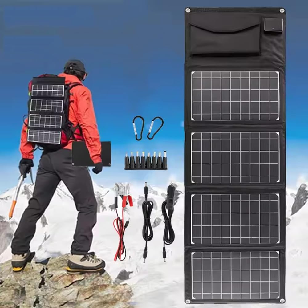Pannello solare portatile pieghevole montato su veicolo per turisti attrezzatura da campeggio all'aperto, accessori essenziali e pratici