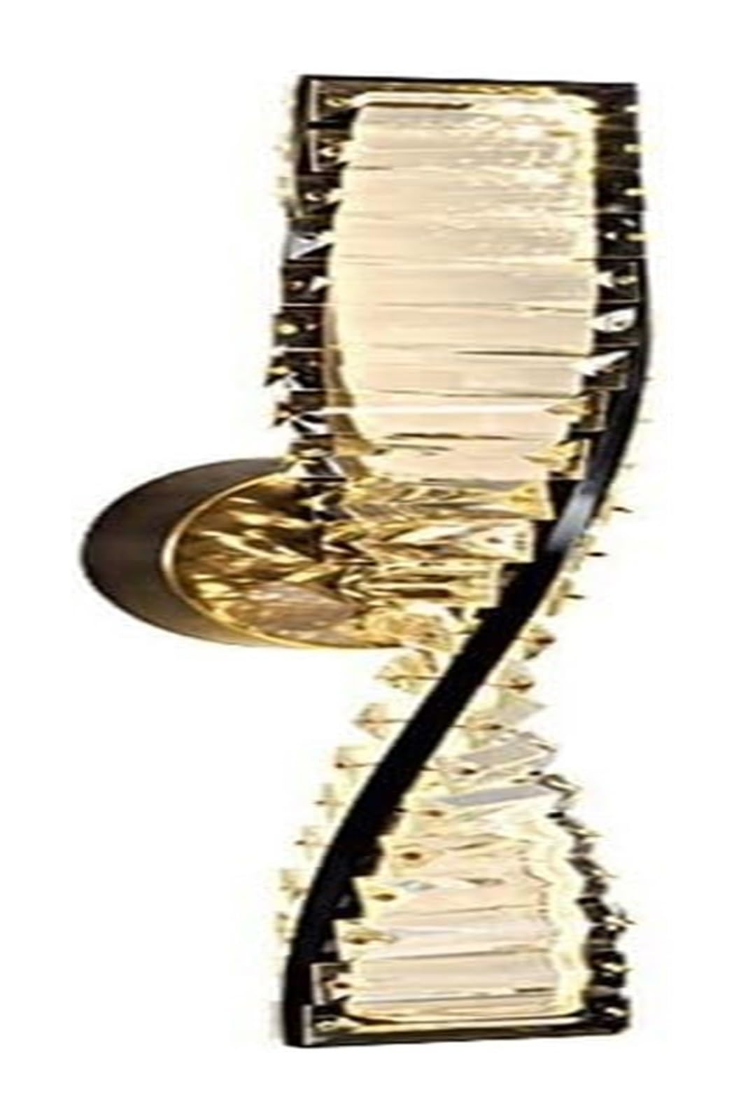 VDOQTLJT Crystal Wall Lamp Gold/Black Metal Light Clear Long Strip Sconce Lamps sconces(Black50cm)