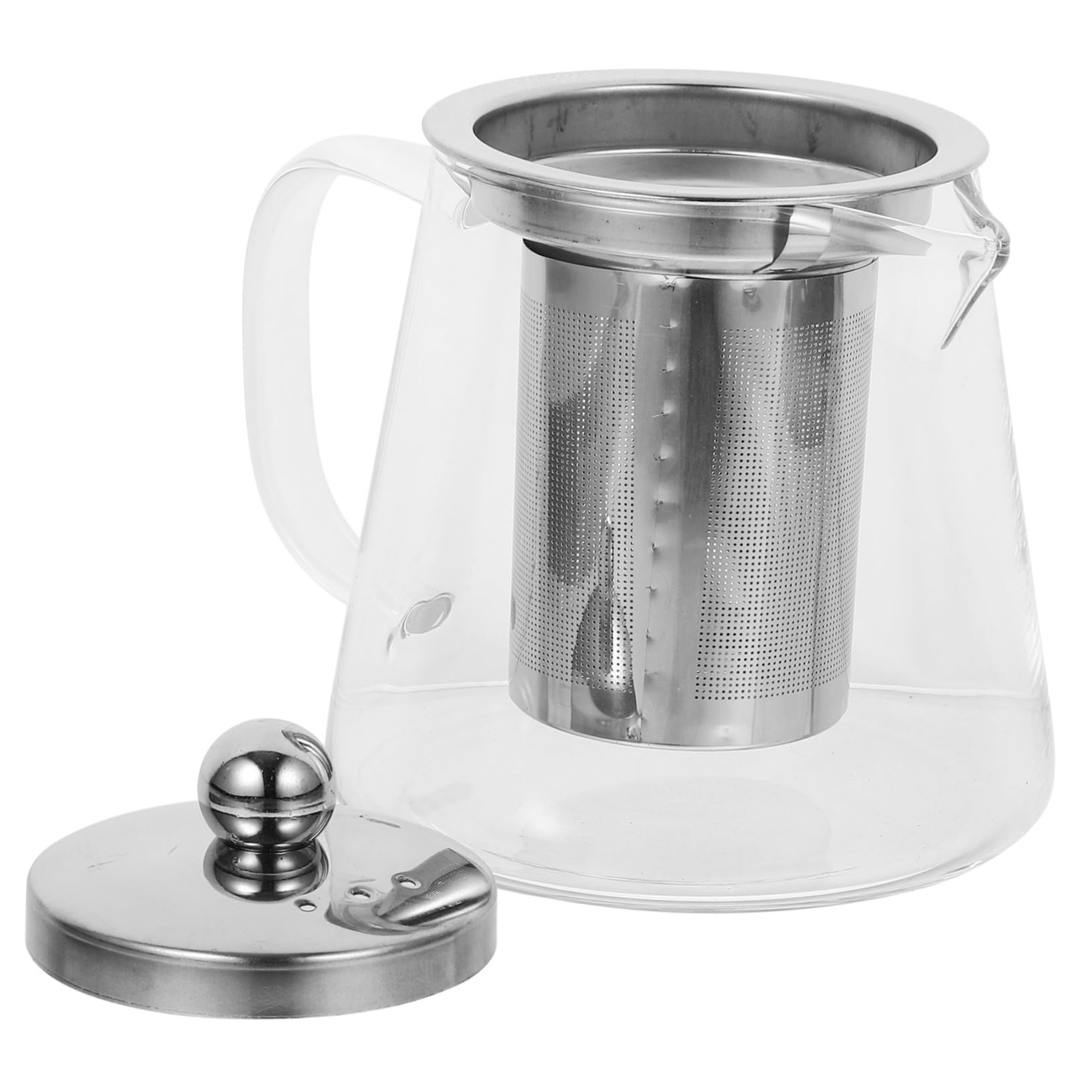 COLLBATH Retro and Practical Glass Tea Kettle Heat-resistant Teapot for Hot or Cold Drinks