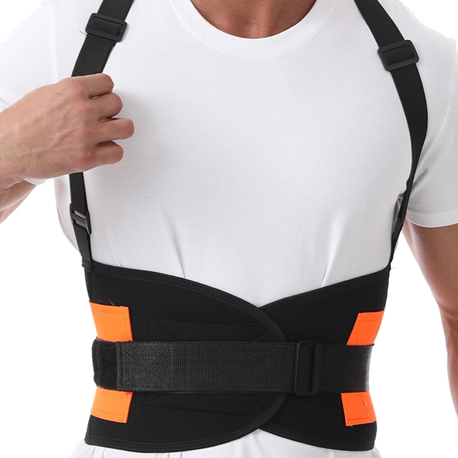 Ceinture de travail renforcée avec ceintures réglables Dos industriel pour travailleurs Ceinture lombaire en polyester
