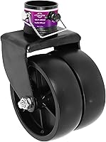 Vista 2 de Rueda giratoria de 6 pulgadas para remolque de doble rueda, capacidad de 2000 libras, rueda de enganche de barco resistente con pasador de bloqueo