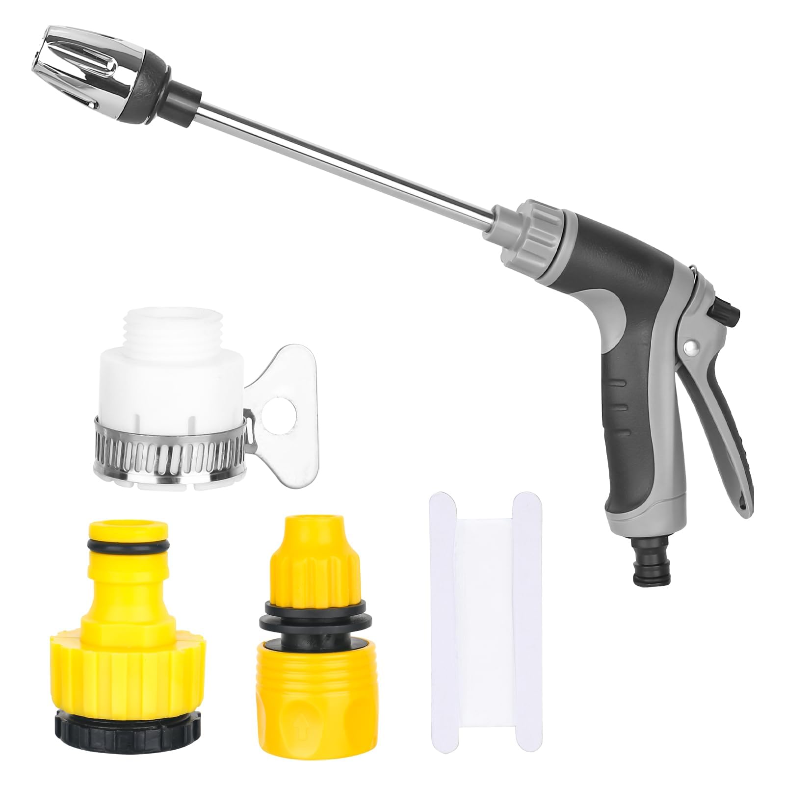 Turbowasher - Power High-Pressure Cleaner For Every Garden Hose With Universal Connectors,Garden Hose Spray Gun for Plants Lawns Watering, Pets Shower, Car Washing