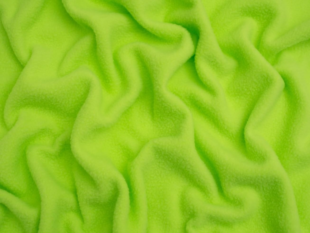 Minerva Polar Fleece Fabric Neon Green - per metre
