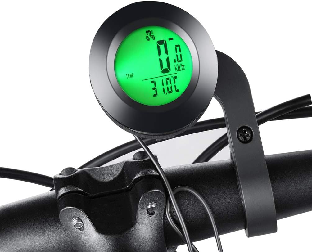 Bike Computer Multi-Functions Bicycle Speedometer Odometer Wired Cycling Computer Waterproof with LCD 3 Colors Backlight