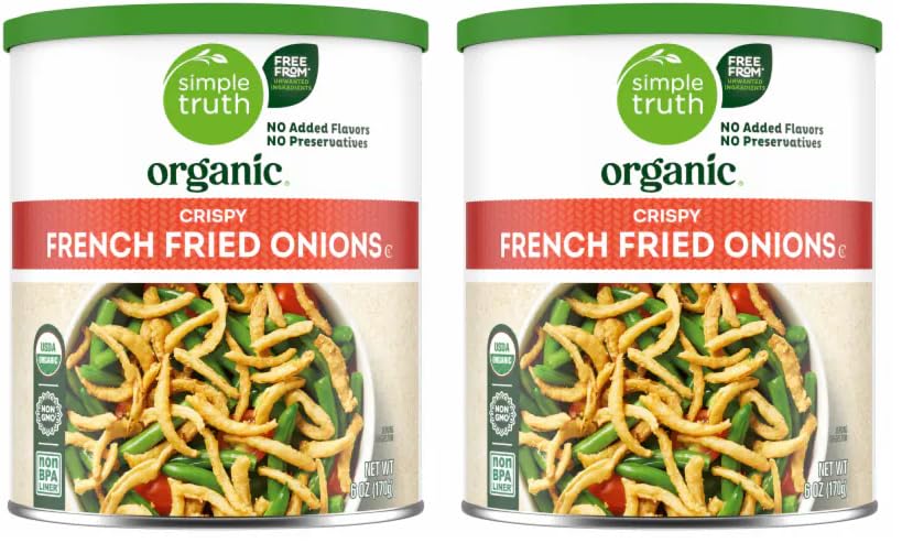 Organic Crispy French Fried Onions (Pack Of 2 Cans) 6 oz. Each