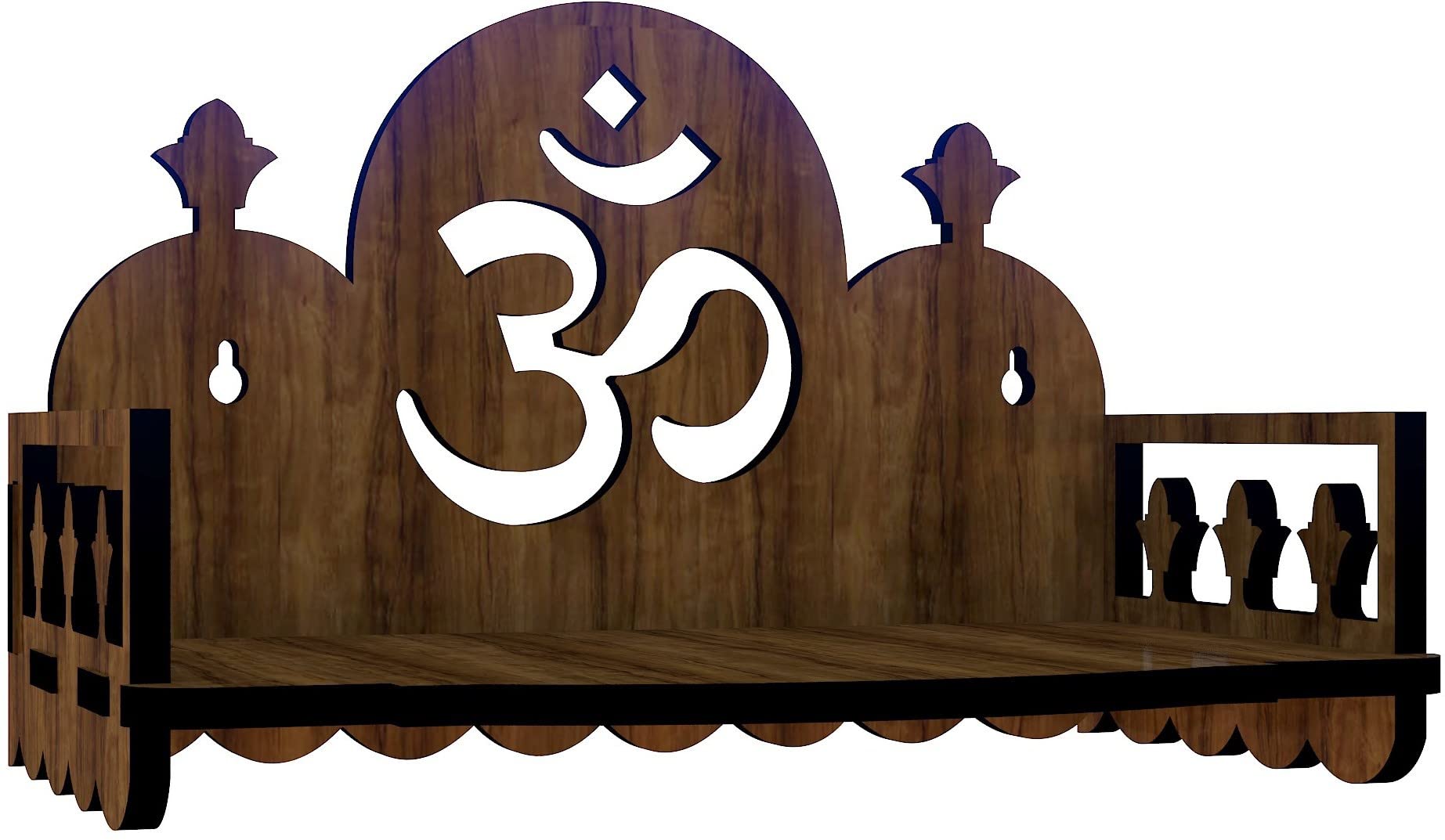 ETHNIC WALL ART Wooden Mandir For Home Puja Ghar Small Temple Wall Hanging Beautiful Mini Om Design Brown Color Matte Finish Engineered Wood (Dark Brown, 8 Inch, 15.2 Cm) (B0BWV248HX) Amazon Price History, Amazon Price Tracker