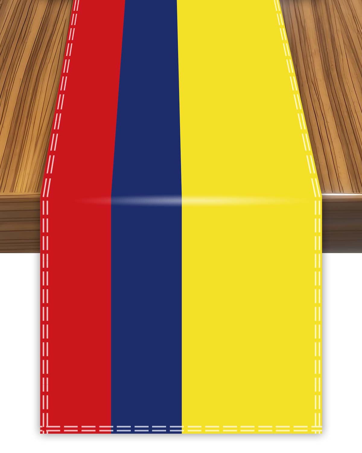 Petite Pine Colombia Table Runner,Nscolombians Flag Tablecolth For Dining Home Decor
