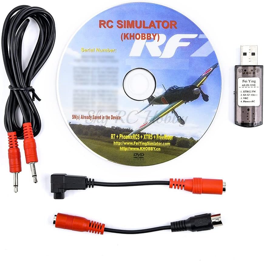 Upgraded 22 in 1 Simulator 22in1 RC USB Flight Simulator Cable Support Realflight G7 G6 G5.5 G5 Phoenix 5.0 AEROFLY FMS Series