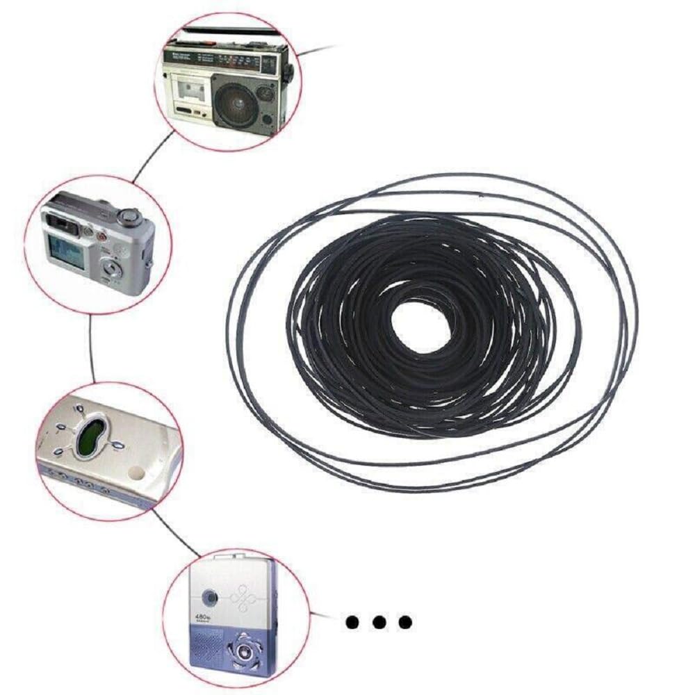 Cinghie quadrate in gomma assortite universali 26-120 mm per riparazione registratori macchine video DVD