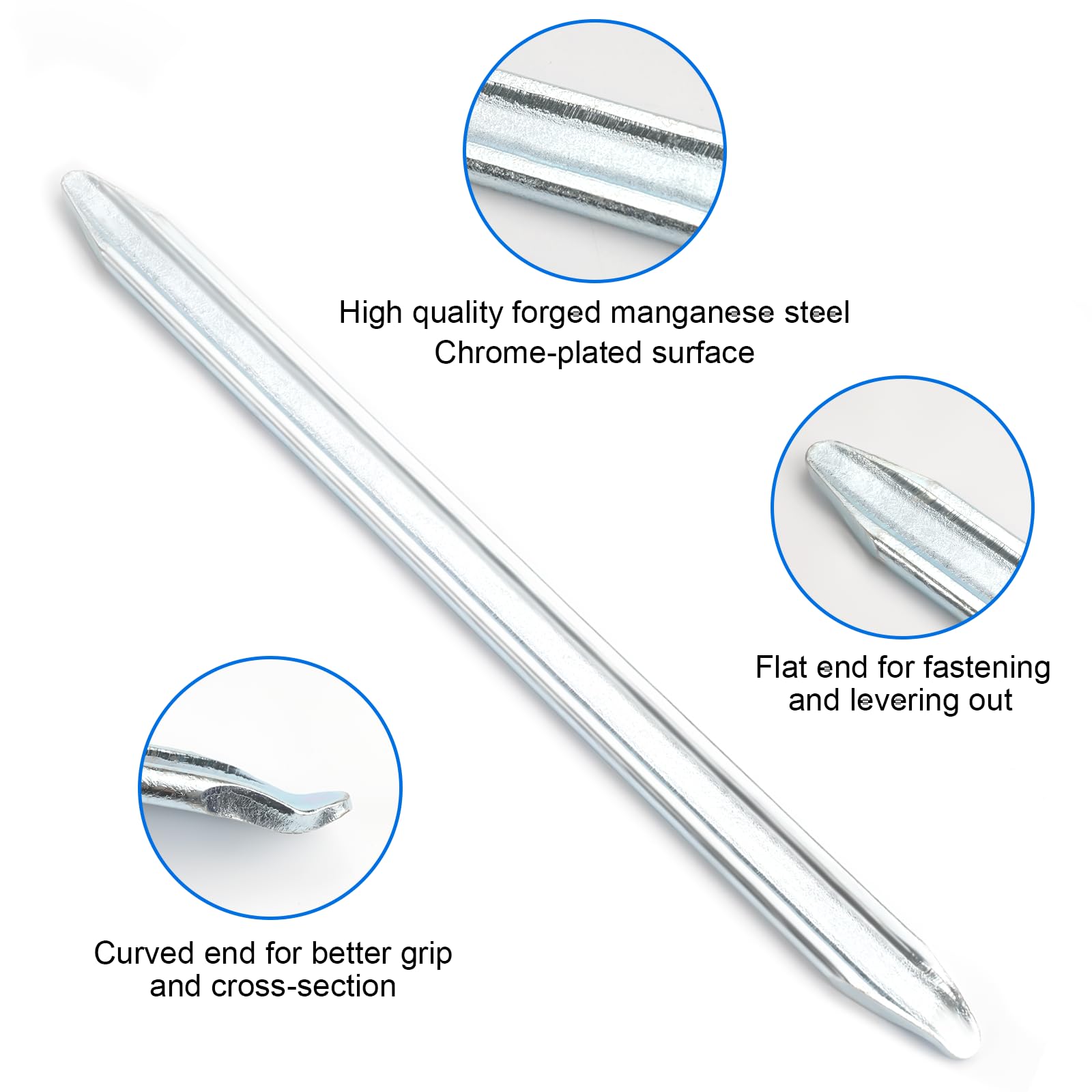 3 Leve Smontagomme Per Moto E Bici - 30cm Con Protezione Gomma, Per Pneumatici Auto E Scooter - Foto 3