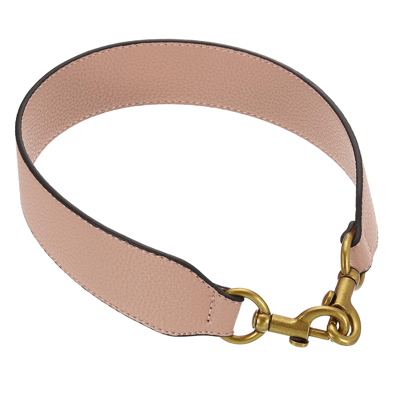 sourcing map 22.83 Inch PU Leather Short Bag Strap with Clasp, Purse Handles Handbags Replacement Straps for Clutch Bag Crossbody Underarm Bags, Pink, Deep Gold Buckle