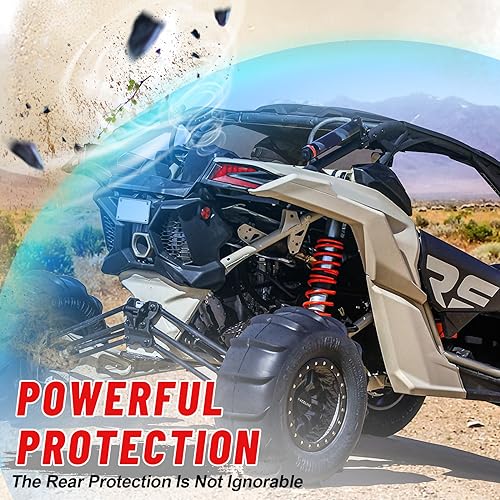 Image of StarknightMT X3 Rear Windshield Back Window Windscreen Compatible with 2017-2026 Can Am Maverick X3 & Max (Except for XMR Models) Heavy Duty Tinted