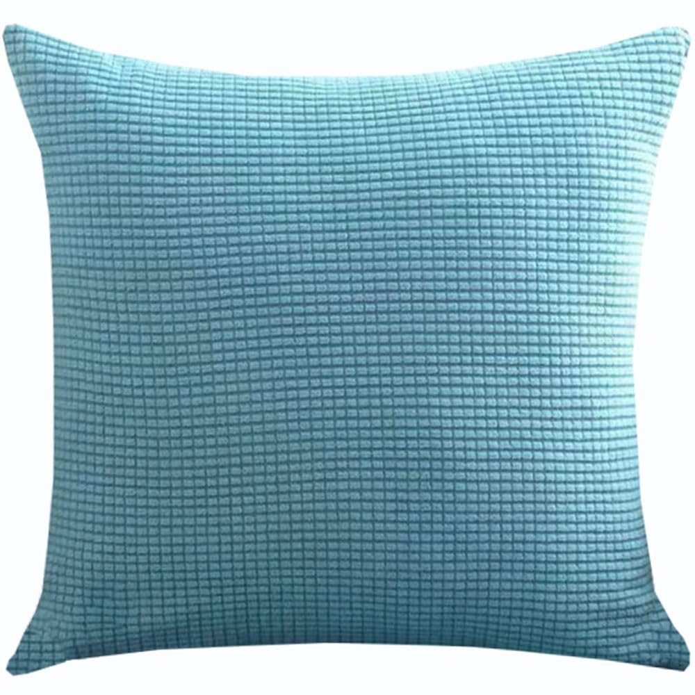 Swj-Swjssb Light Blue Super King Size Pillow Cases,Square Extra Large Cushion Covers 90X90,70X70,80X80 Cm Soft Stretch Pillow Cover With Invisible Zipper Decorative Pillowcases For Sofa Couch(,70X70 Cm(1Pc))