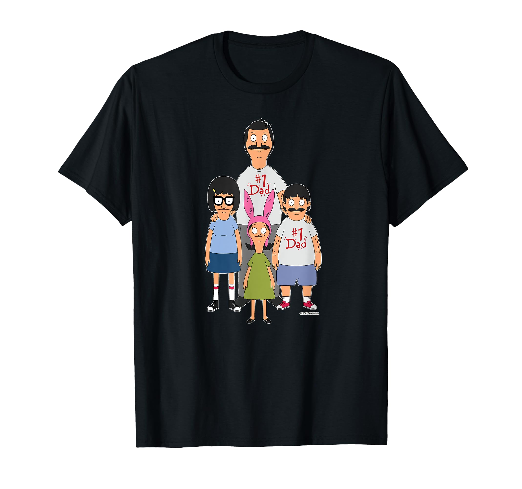 Bob’s Burgers Bob Tina Louise and Gene #1 Dad T-Shirt
