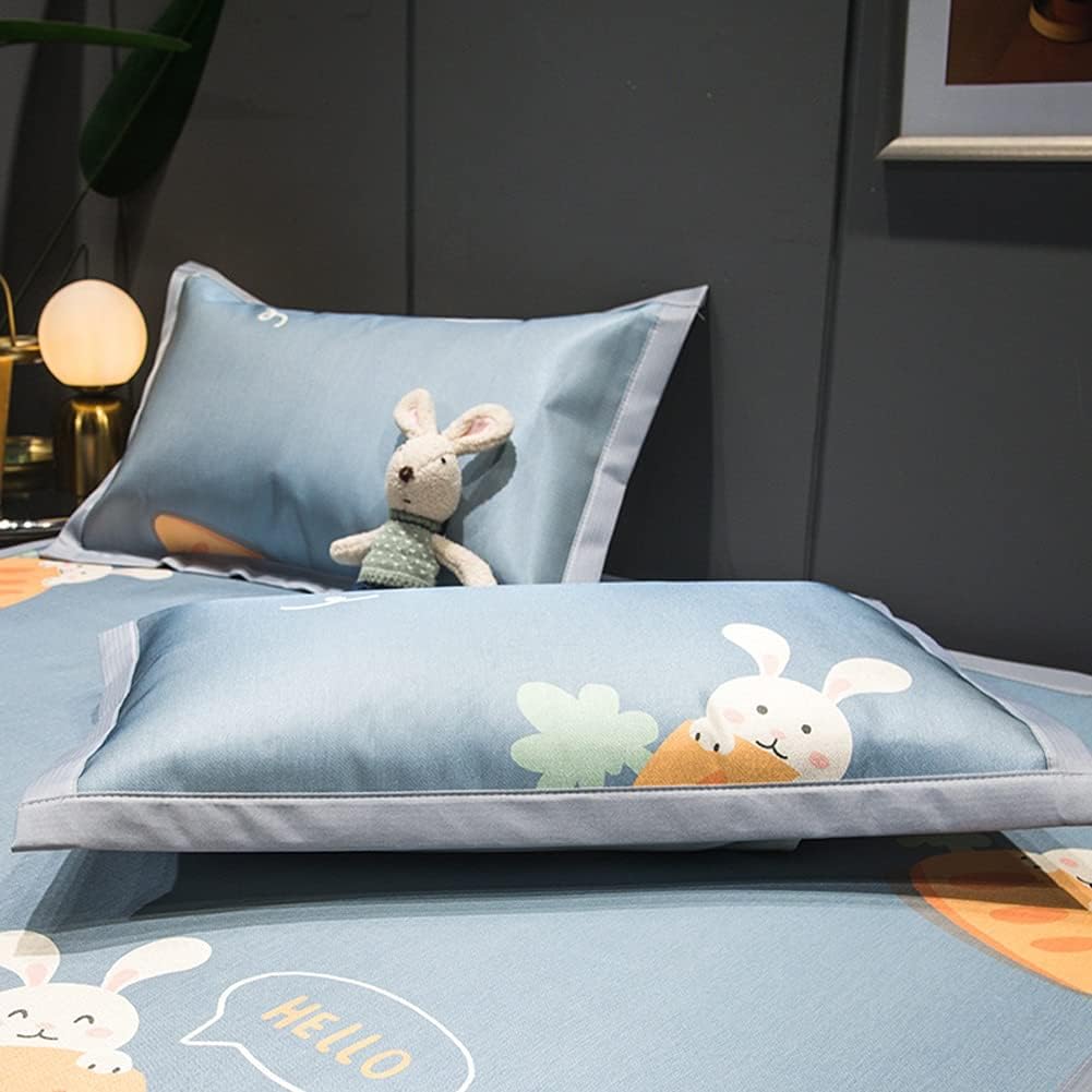 Three-Piece Ice Silk Mat in Summer, Folding Mat for Children, Air-Conditioning Mat for Children, Soft Mat for Dormitory, Hine Washable (Size : 1.2 m Bed) (1.2 m Bed)