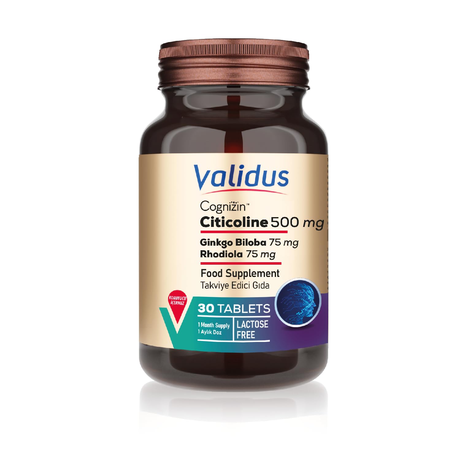 VALIDUS Citicoline 500 mg 30 Tablets