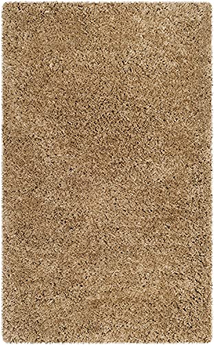 Image of Urban Modern Decor Features 5x7 Feet Modern Soft Shaggy Carpet Thick, Fluffy & 2 inch Pile Shag Rug for Your Kids Room, Bedroom & Livingroom(5x7 feet, Beige Plain)