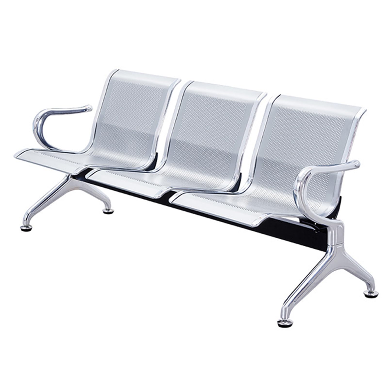 SaryEdge 3 Seat Airport Reception Bench with Armrest and Backrest Office Room Chairs for Airport Bank Business,3-Seat,3-Seat