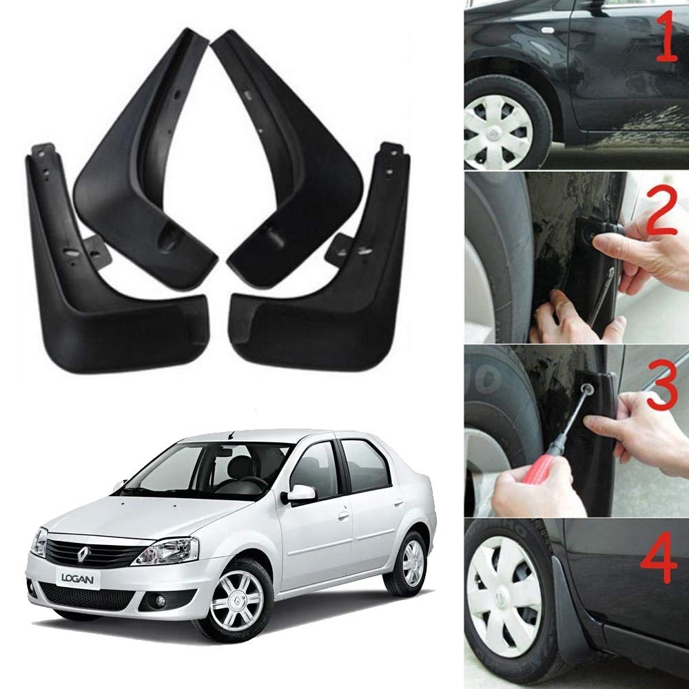 (O.E.M Fitting Cup Type) Mud Flap/Splash Guard Compatible with Logan
