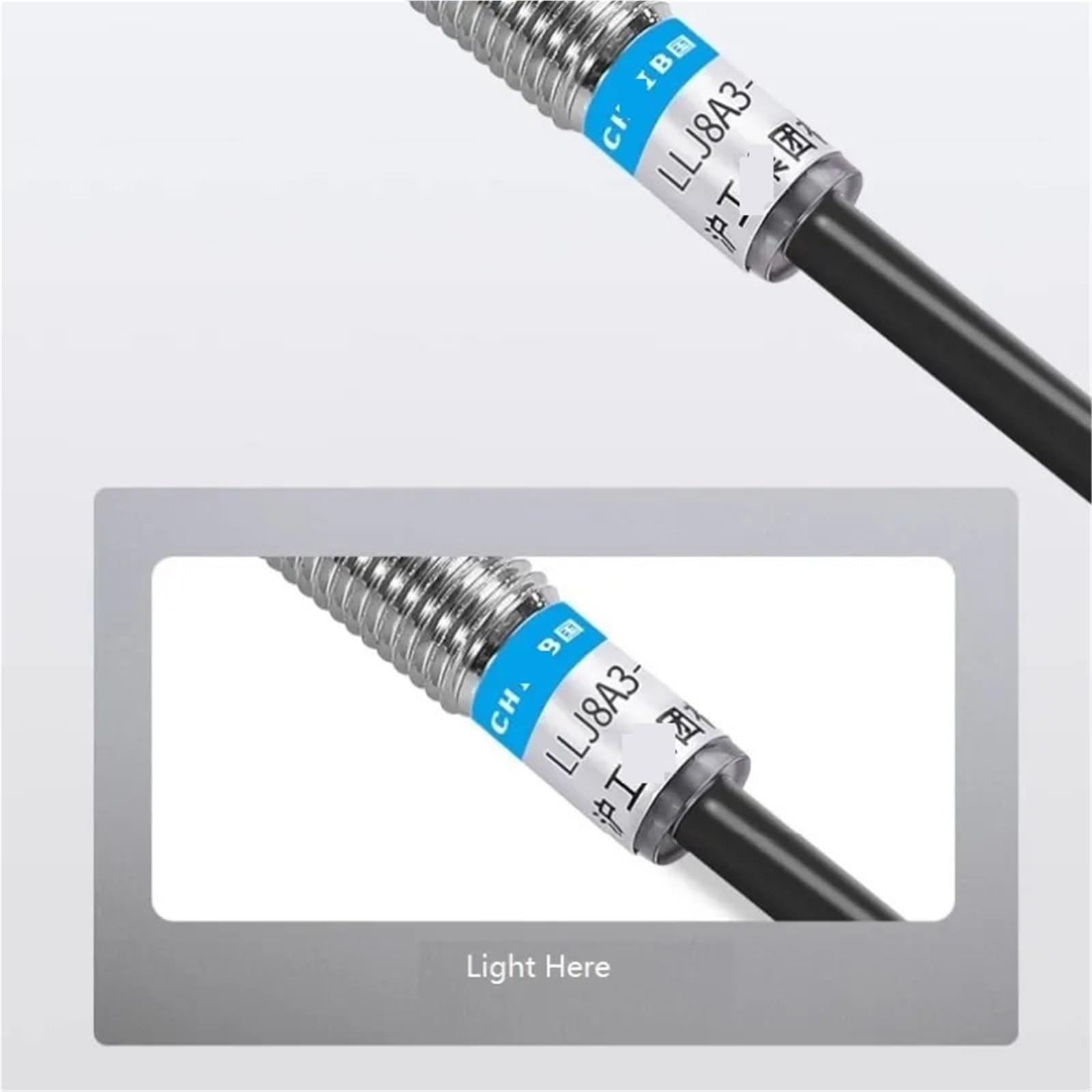 Interruptor de Sensor de Metal inductivo de larga distancia de detección de 2mm y 4mm LLJ8A3 2 cables 3 cables NPN PNP NO NC M8 interruptor de proximidad inductivo(Flat DC PNP NC)