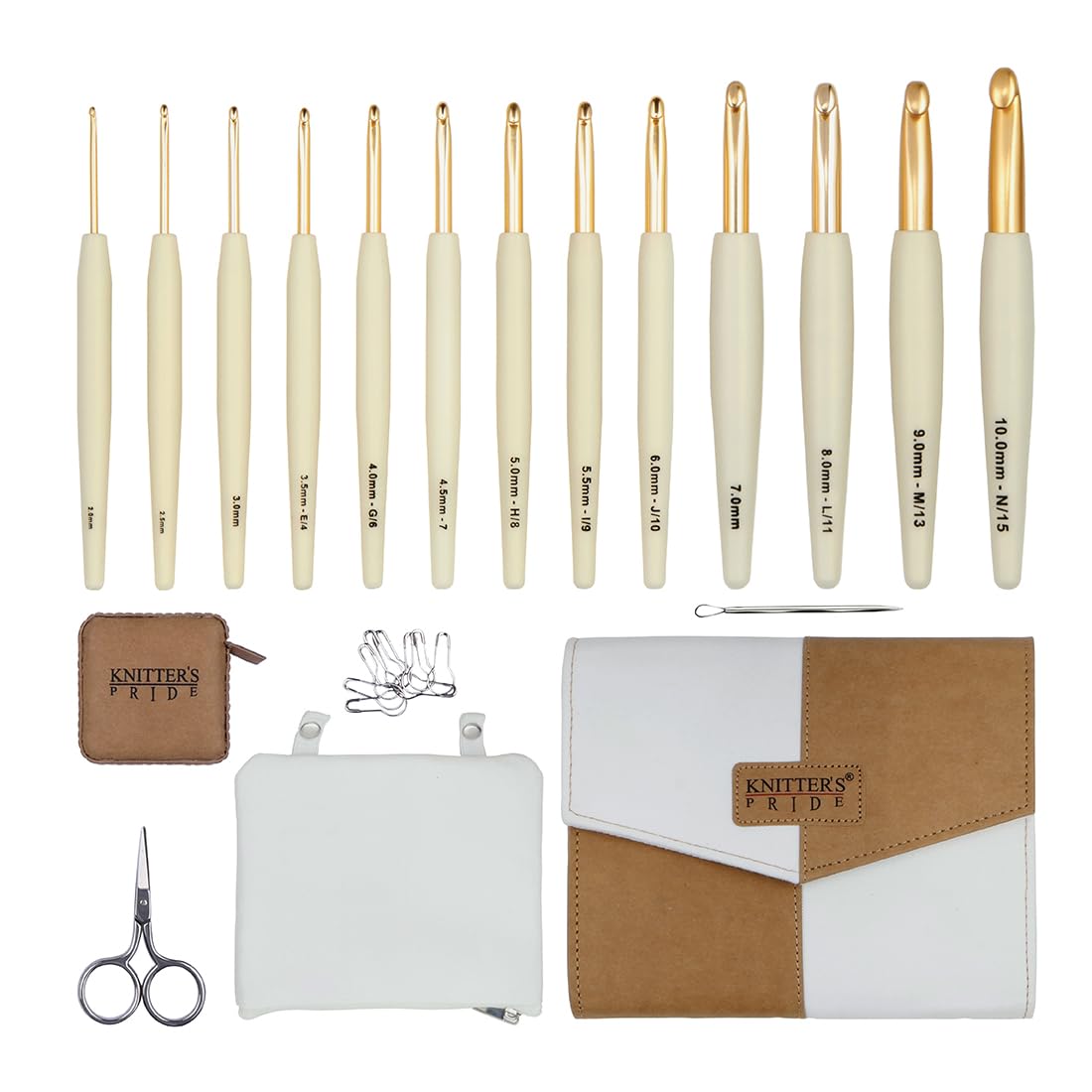 Amazon.com: Knitter's Pride Pearl Grande Aluminum Crochet Hook Set
