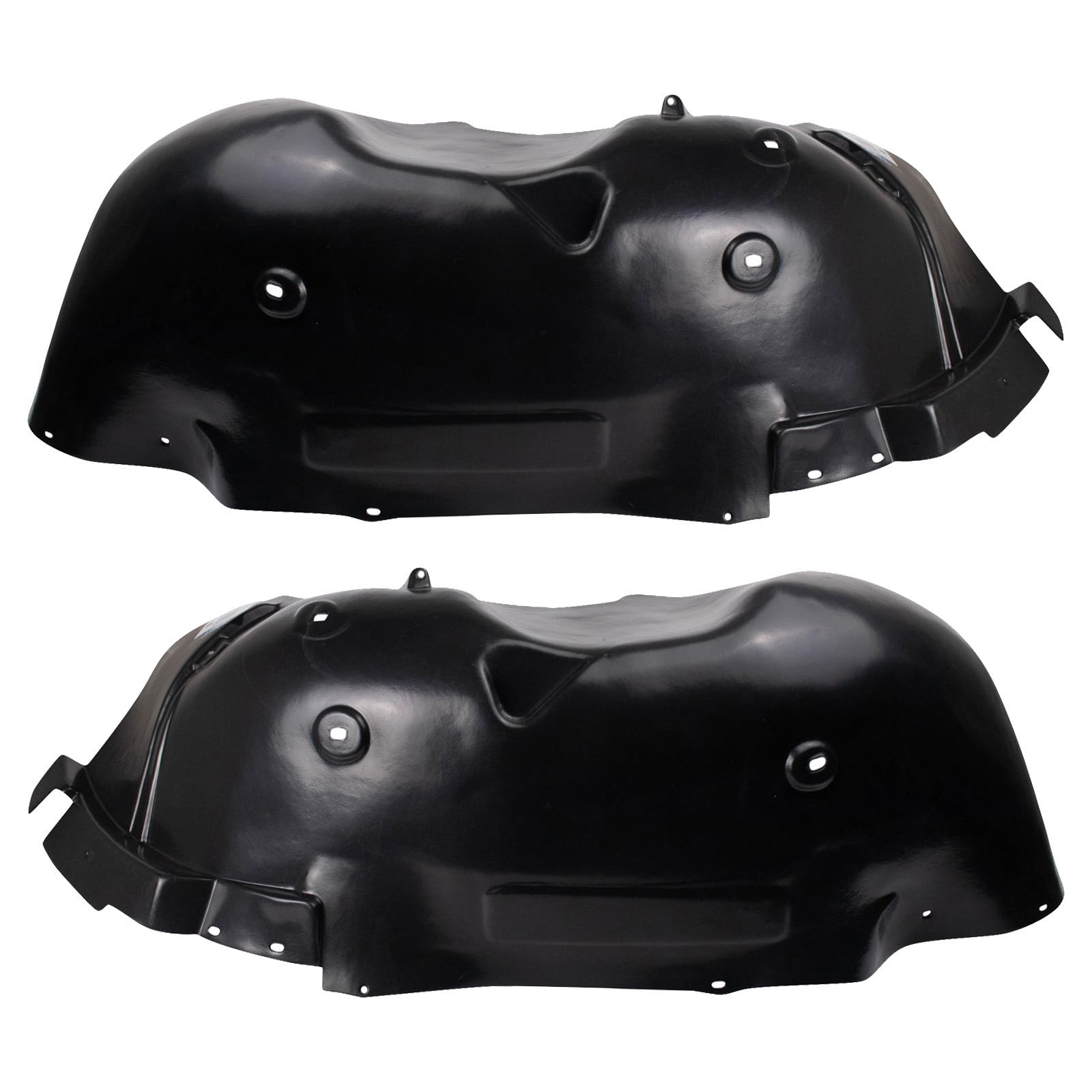 TRQ Front Driver and Passenger Side Inner Fender Liner Set Compatible with 2007-2010 GMC Sierra 2500 HD Sierra 3500 HD