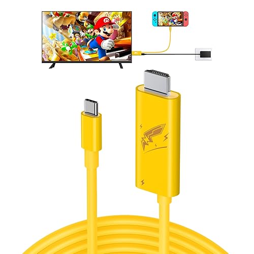 JINGDU Cable HDMI portátil compatible con Nintendo Switch NSOLED, cable USB C a HDMI que reemplaza al muelle de interruptor original para duplicar